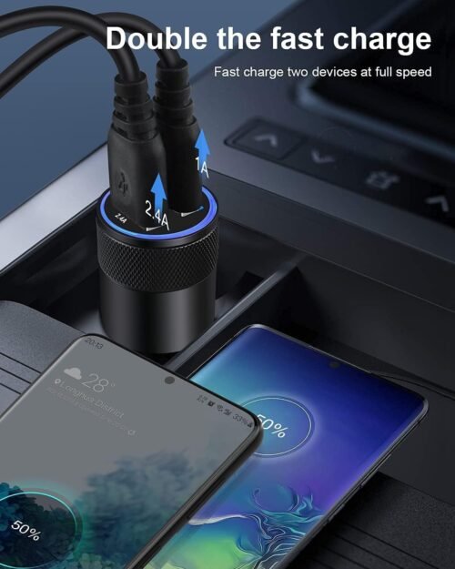 [5pcs] Car Charger Adapter, AILKIN USB Multi Port Cigarette Lighter Fast Charging Power Block plug for iPhone 16 15 14 13 Pro Max, Samsung Galaxy S24 Ultra S8 LG Moto, 3.4A Dual Cargador Carro for Car - 이미지 6