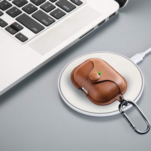 Maxjoy for AirPods Pro 2 Case Leather, Airpods Pro Leather Case Cover with Keychain Airpod Strap Compatible with Apple Airpod Pros 2nd Generation 2023 2022/AirPods Pros 2019 (Front LED Visible), Brown - 이미지 8