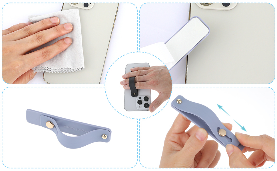 2Pcs Phone Loop Finger Holder, Silicone Phone Grip Phone Finger Strap Stand Universal Portable Finger Kickstand for Most Smartphones (2pcs-Grey/White) 11 2Pcs Phone Loop Finger Holder, Silicone Phone Grip Phone Finger Strap Stand Universal Portable Finger Kickstand for Most Smartphones (2pcs-Grey/White)-