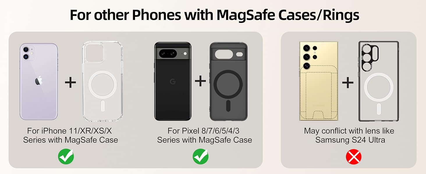 for MagSafe Wallet, Strongest Magnetic Wallet for iPhone 16/15/14/13/12 Series, 7 Cards Holder, Magnetic Phone Wallet, Leather Minimalist Slim RFID for iPhone Wallet, 1 Slot, Black & Black 17 for MagSafe Wallet, Strongest Magnetic Wallet for iPhone 16/15/14/13/12 Series, 7 Cards Holder, Magnetic Phone Wallet, Leather Minimalist Slim RFID for iPhone Wallet, 1 Slot, Black & Black-