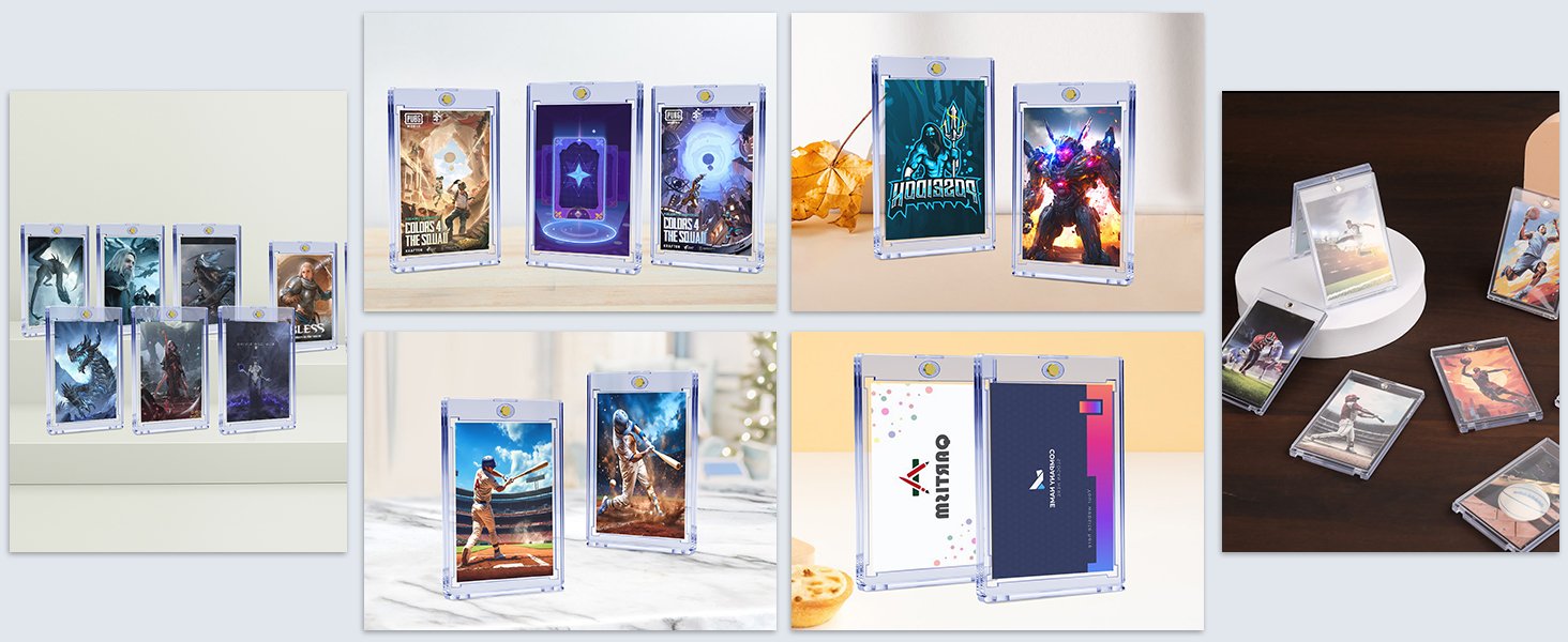 20 PCS Magnetic Card Holder, 35pt One Touch Card Holder for Baseball Cards,U-V Protection Hard Plastic Magnetic Card Case,Cards Holder for Sports Cards, Trading Card Display, Game Card Protector 14 20 PCS Magnetic Card Holder, 35pt One Touch Card Holder for Baseball Cards,U-V Protection Hard Plastic Magnetic Card Case,Cards Holder for Sports Cards, Trading Card Display, Game Card Protector-