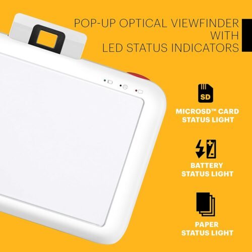 Kodak Step Camera Instant Camera with 10MP Image Sensor, ZINK Zero Ink Technology, Classic Viewfinder, Selfie Mode, Auto Timer, Built-in Flash & 6 Picture Modes | White. - 이미지 2