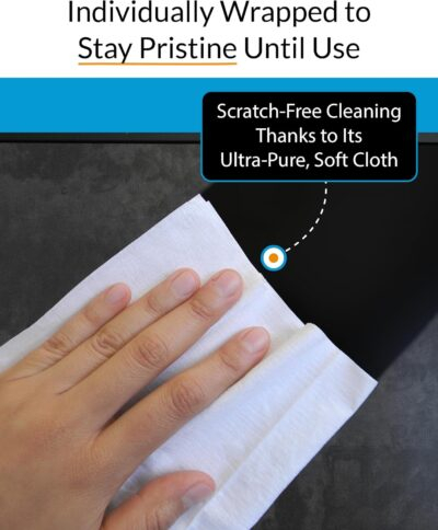 iCloth XL Screen Cleaning Wipes, Lint-Free and Streak-Free, Fast-Drying, Removes Dust, Fingerprints, and Smudges (24 XL Wipes) - 이미지 4