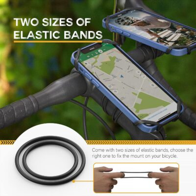 TUSITA 2 in 1 Bike Mount Quick Release, Quarter Turn Compatible with Garmin Edge GPS Computer, iPhone 14 13 12 Pro Max, Samsung Galaxy Note 20 S21 Ultra All 4.7"-6.9" Phones - Cycling Accessories - 이미지 3