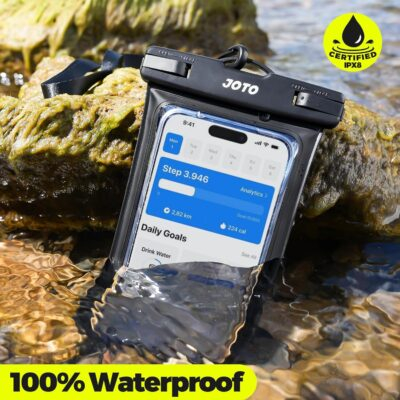 JOTO Universal Waterproof Phone Case for iPhone 16 15 14 13 Plus Pro Max, IPX8 Cellphone Dry Bag 12 11 Pro Max XR X 8 7 6S Plus SE, Galaxy S23 S22 S21 S20+ S20 S10 Plus Note, Pixel up to 7" -Black - 이미지 2
