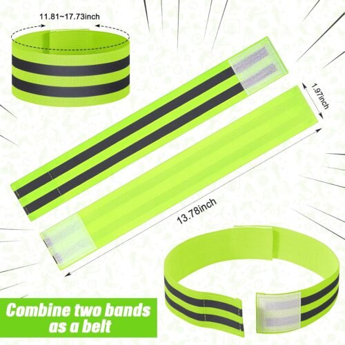 Zubebe 48 Pieces Reflective Bands Reflector Bands for Wrist, Arm, Ankle, Leg, High Visibility Reflective Gear Safety Reflector Tape Straps for Night Walking, Cycling and Running - 이미지 7