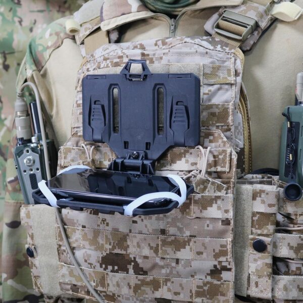 Tactical Vest Phone Holder: Quick-Release Mount for 4.7"-6.7" Screens (Black Edition) - Image 7