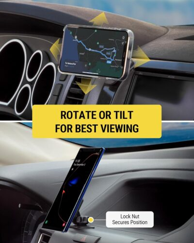 Scosche MAGDMB MagicMount Magnetic Phone Mount for Car, Dashboard Cell Phone Holder with 360° Adjustable Magnet Head, Universal Phone Stand for Car Compatible with iPhone, Samsung, and All Devices - 이미지 5