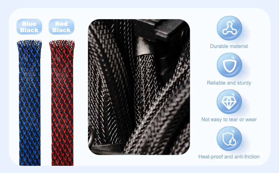 Tatuo 65.6 ft Expandable Braided Cable Sleeve Multi Size Braided Wire Sleeve with 120 Pcs Heat Shrink Tubing for Television Audio Computer Cables Video Pets,1/4 in,2/5 in,1/2 in,3/4 in(Black) 15 Tatuo 65.6 ft Expandable Braided Cable Sleeve Multi Size Braided Wire Sleeve with 120 Pcs Heat Shrink Tubing for Television Audio Computer Cables Video Pets,1/4 in,2/5 in,1/2 in,3/4 in(Black)-