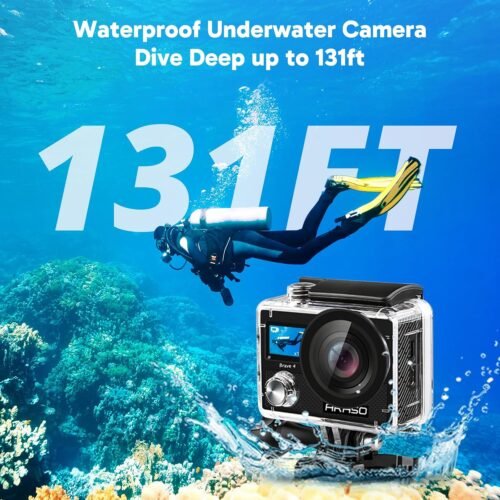AKASO Brave 4 4K30fps 20MP WiFi Action Camera Ultra Hd with EIS 131ft Waterproof Camera Remote Control 5xZoom Underwater Camcorder with 2 Batteries and Bicycle Helmet Accessories Kit - 이미지 4