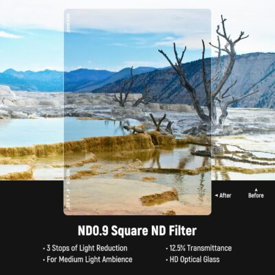 NEEWER 2 Pack ND0.9/1.8 (3/6 Stops) Square ND Filter, 4"x5.65" Dual Sided 30 Multi Nano Coated Cinema Neutral Density Filter for NEEWER Matte Box Compatible with Tilta Compatible with SmallRig - 이미지 3