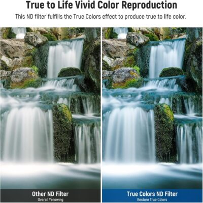 NEEWER 82mm True Color Variable ND2-ND400 Filter, Hard Stops Adjustable Neutral Density VND Filter with Multi Coated HD Optical Glass/Aluminum Frame/Water Repellent/Scratch Resistant - 이미지 4