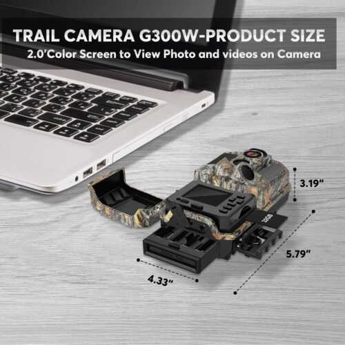 Trail Camera 3 Pack 30MP 1920P HD Game Camera with SD Cards, 0.2s Trigger Time Infrared Night Vision Motion Activated Hunting Cam, IP66 Waterproof 2.0''LCD Wildlife Camera for Monitoring - 이미지 6