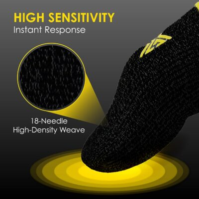 MGC ClawSocks 6 Pack Carbon, Gamer Finger & Thumb Sleeves, Mobile Gaming Stabilizer & Compression Support Black - 이미지 3