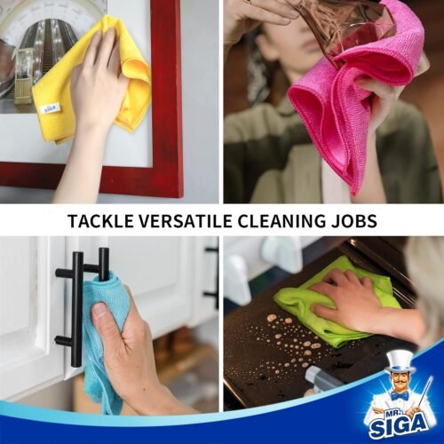 MR.SIGA Microfiber Cleaning Cloth,Pack of 12,Size:12.6" x 12.6" - 이미지 6