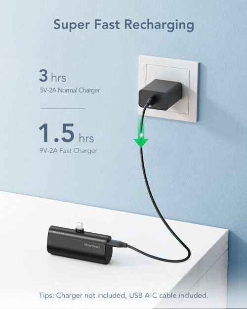 Charmast Small Portable Charger 5000mAh, Ultra-Compact 20W PD Fast Charging Power Bank Mini Battery Pack Compatible with iPhone 14/14 Pro Max/13/13 Pro Max/12/12 Pro Max/11/XR/X/8/7/6, and More - 이미지 6