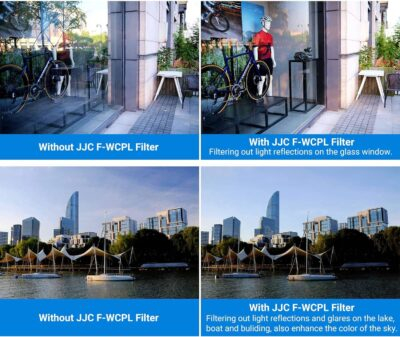 JJC Professional 58mm Circular Polarizer Polarizing Filter HD 18-Layer CPL Filter for Canon EOS Rebel T7 T6 T8i T7i T6i T6s T5i SL3 SL2 90D 80D 70D with EF-S 18-55mm Kit Lens & Other 58mm Lenses - 이미지 3