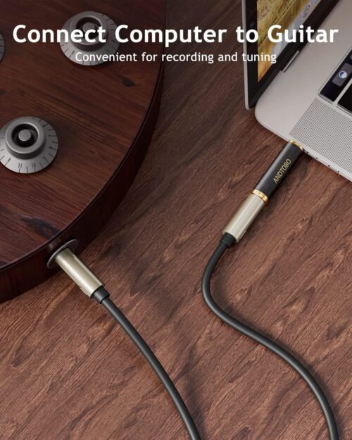 ANDTOBO 1/4'' to 3.5 mm Stereo Pure Copper Headphone Adapter, 3.5 mm(1/8'') Plug Male to 6.35 mm (1/4'') Jack Female Stereo Adapter for Headphone, Amp Adapter, Black 2-Pack - 이미지 7