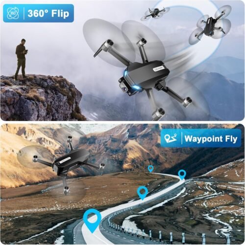 Drone with Camera, 2K HD FPV Drone with Brushless Motor, Altitude Hold, Gesture Selfie, One Key Take Off/Landing, 3D Flips, Waypoint Fly, 2 Batteries, Foldable Mini Drones for Kids and Beginners - 이미지 6