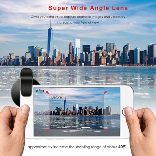 Criacr Phone Camera Lens, 0.45X Super Wide Angle Lens, 15X Macro Lens, Clip-On 2 in 1 Professional for iPhone Lens Kit for TIK Tok, Vlog, Yotube, Compatible with iPhone, Samsung, Google Pixel - 이미지 5