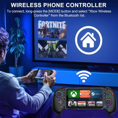 NinjaPlusOX Mobile Game Controller for iPhone/Android with Hall Joystick and LED, Wireless Phone Controller with Phone Case Support, Compatible with Xbox Game Pass, Steam Link, Call of Duty, Roblox - 이미지 8