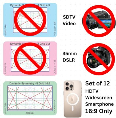 Mobile Phone 16:9 Photographic Viewfinder Set: All viewfinders in 16:9 Aspect Ratio only for Art, Photography, & Video - 이미지 2