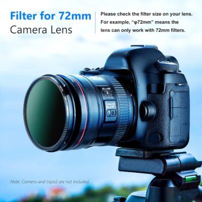 NEEWER 77mm ND Filter ND1000 10 Stops Neutral Density Filter Multi Layer Nano Coated/HD Optical Glass/Water Repellent/Scratch Resistant/Ultra Slim Black Matte Aluminum Alloy Frame for Long Exposure - 이미지 7