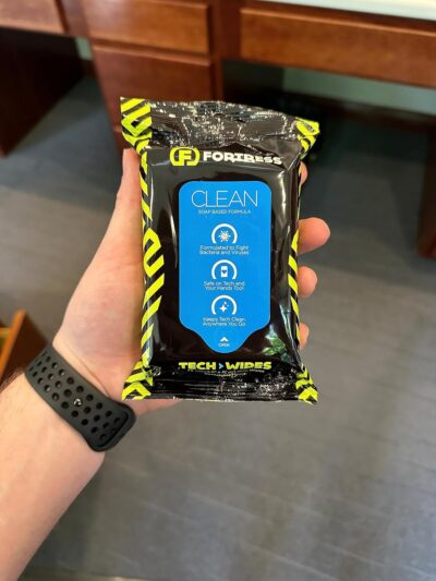 Fortress Electronic Wipes (25 ct.) To-Go Tech Wipes for Screens, Phones, Keyboards, TV Monitors, Computer Screens, and More [Travel Size] Skin-Safe - 이미지 7