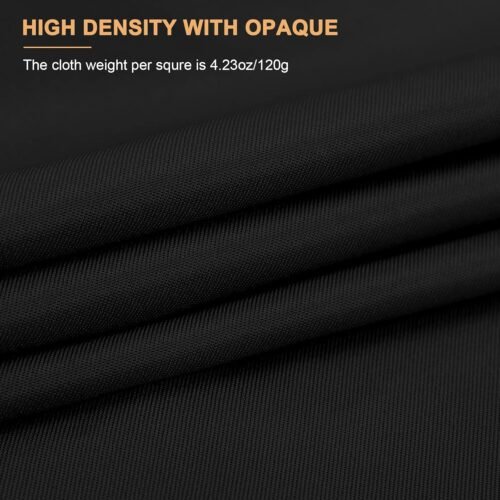 Aimosen 10x10 FT Black Backdrop Background for Photography, Large Black Photo Backdrop Curtain Drapes, High Density Polyester Fabric Black Screen for Party Portrait Photoshoots Booth Video Studio - 이미지 2