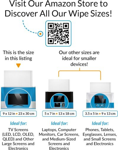 iCloth XL Screen Cleaning Wipes, Lint-Free and Streak-Free, Fast-Drying, Removes Dust, Fingerprints, and Smudges (24 XL Wipes) - 이미지 7