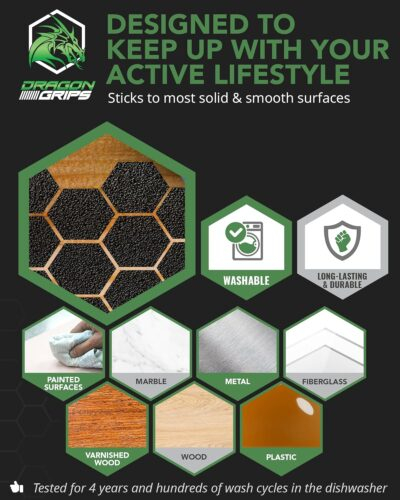 Black Rubberized Grip Tape, 84 Pcs Rubber Grip Tape for iPhone Grip Tape, Mouse Grip Tape, Cell Phone Grip Tape & Controller Grip Tape by Dragon Grips, 1 Pk - 이미지 6