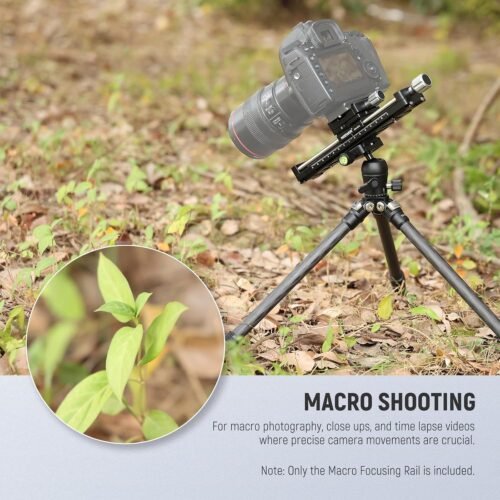 NEEWER 140mm Macro Focusing Rail Slider with 360° Rotation, 4 Directional Locking, Retractable Feet, Acra Type QR Plate, 1/4" & 3/8" Screw for Camera Macro Photography Close Up Shooting, GM-MP2 - 이미지 2
