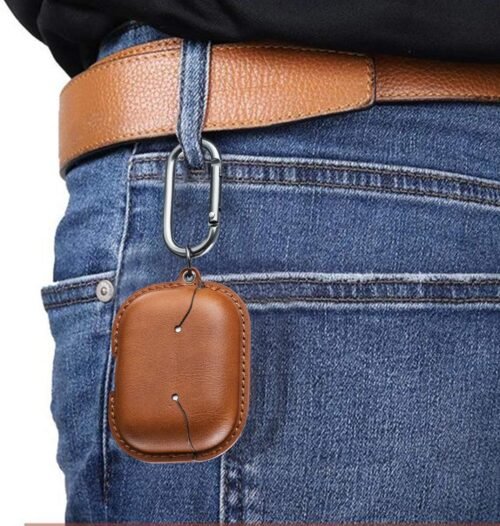 Maxjoy for AirPods Pro 2 Case Leather, Airpods Pro Leather Case Cover with Keychain Airpod Strap Compatible with Apple Airpod Pros 2nd Generation 2023 2022/AirPods Pros 2019 (Front LED Visible), Brown - 이미지 6