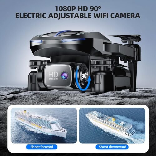 Drone with Camera 1080P HD FPV Foldable Mini Drone for Beginners Kids Adults, Drone with One Key Take Off/Landing, Gesture Selfie, Altitude Hold, 3D Flip, Easy to Fly, 2 Batteries, Toys for Boys Girls - 이미지 5