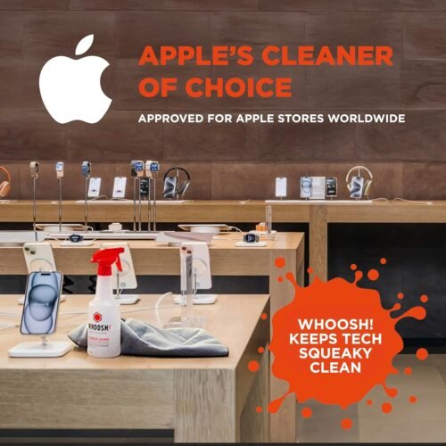 WHOOSH! Screen Shine Pro 16.9 fl oz Refillable TV Screen Cleaner with Microfiber Cloth - Streak-Free Cleaner for Flat Screen, OLED TV, LCD, Smart TV, and Monitors - Non-Toxic and Odorless Formula - 이미지 5