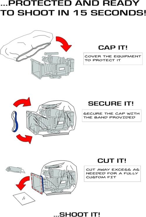 3 Pack CAP IT! Covers (Medium) Camera & Electronics Protection Perfect for ARRI, RED, Sony, PANASONIC, PANAVISION, STEADICAM, GIMBLE RIGS - 이미지 9