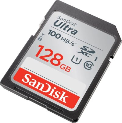 SanDisk 128GB Ultra SDXC UHS-I Memory Card - 120MB/s, C10, U1, Full HD, SD Card - SDSDUN4-128G-GN6IN [Older Version]