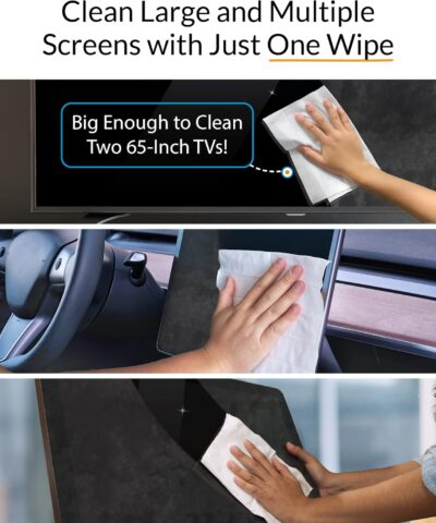 iCloth XL Screen Cleaning Wipes, Lint-Free and Streak-Free, Fast-Drying, Removes Dust, Fingerprints, and Smudges (24 XL Wipes) - 이미지 2