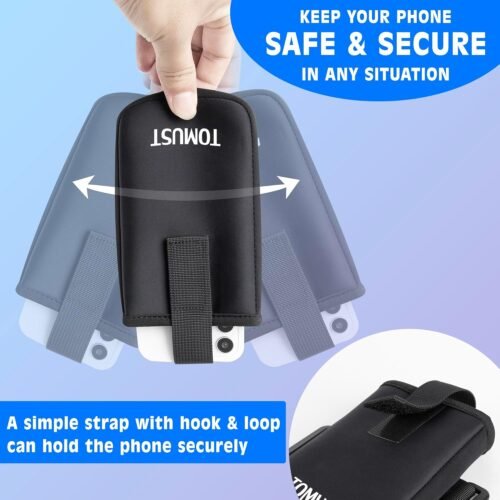 Phone Holder with Three Strap, Lightweight Arm Band with Reflective Logo, Elastic Armband Sleeve with Case Fits iPhone and Android, Use for Running, Hiking, Fitness and Workouts, Women/Men - 이미지 6
