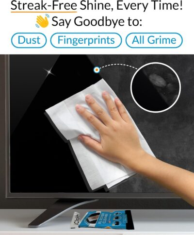 iCloth XL Screen Cleaning Wipes, Lint-Free and Streak-Free, Fast-Drying, Removes Dust, Fingerprints, and Smudges (24 XL Wipes) - 이미지 6