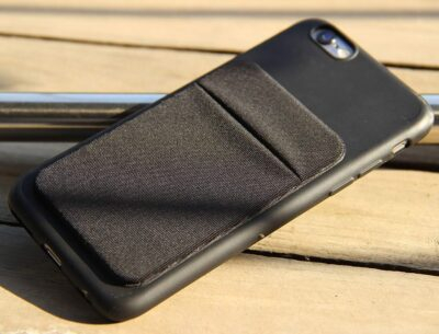 3Pack Cell Phone Card Holder Pocket for Back of Phone,Stretchy Stick on Wallet Credit Card ID Case Pouch Sleeve Self Adhesive Sticker with Flap for iPhone Samsung Galaxy-2Black+1Navy Blue - 이미지 8