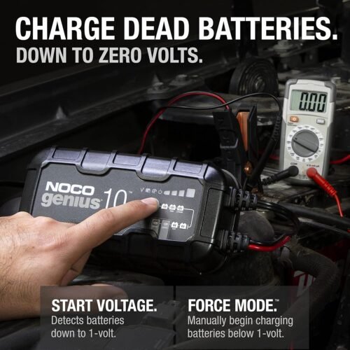 NOCO GENIUS10, 10A Smart Car Battery Charger, 6V and 12V Automotive Charger, Battery Maintainer, Trickle Charger, Float Charger and Desulfator for Motorcycle, ATV, Lithium and Deep Cycle Batteries - 이미지 3