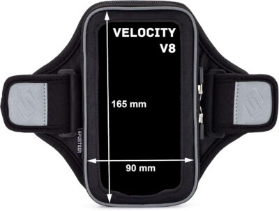 Sporteer Velocity V8 Running Armband - Compatible with iPhone 16 Pro Max, 16 Plus, 15/14 Pro Max, 16/15/14 Pro, iPhone 16/15/14, Galaxy S24+, S23 Plus, Pixel, & Many More Cell Phones - FITS Cases - 이미지 7