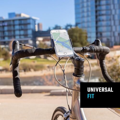 Nite Ize Squeeze Rotating Smartphone Bar Mount - Bike Mount Phone Holder for Handlebars - Phone Holster Accessories - Rotating Phone Holder with Easy-to-Squeeze Levers - Black - 이미지 3