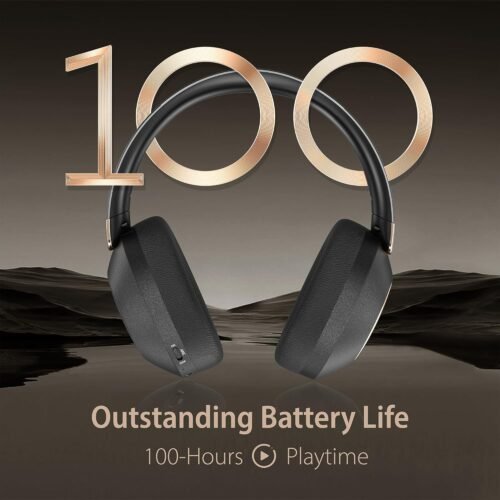 Active Noise Cancelling Headphones, 100H Playtime Headphones Wireless Bluetooth, Bluetooth Headphone with Mic, Over Ear Wireless Headphone with Deep Bass,Fast Charging for Travel - 이미지 2