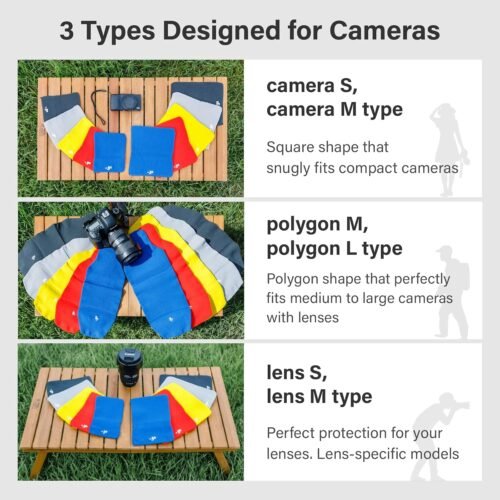 Camera Cover, Polygon W, Made in Japan, M size, Orange - 이미지 5