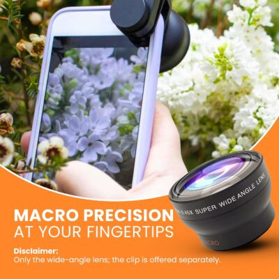 iOgrapher 37mm Wide Angle Lens for iPhone and Smartphones - Macro Lens and Wide Phone Lens - Macro Lens for iPhone and Other Smartphones - Camera Lens for Phone - Comes with Leather Case Bag - 이미지 6