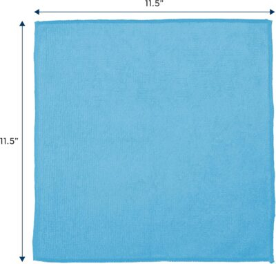 S&T INC. 100 Pack Microfiber Cleaning Cloth, Bulk Towels for Home, Reusable Microfiber Towels for Cars, Cleaning Rags, Assorted, 11.5 Inches x 11.5 Inches, 100 Count - 이미지 6