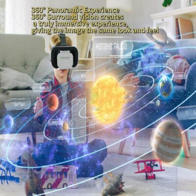 VR Glasses Virtual Reality Headset Compatible with iPhone and Android Adjustable 3D VR Phone Headset for 4.7 to 6.5 Inch,with Controller for Mobile Gaming and Movies - 이미지 5