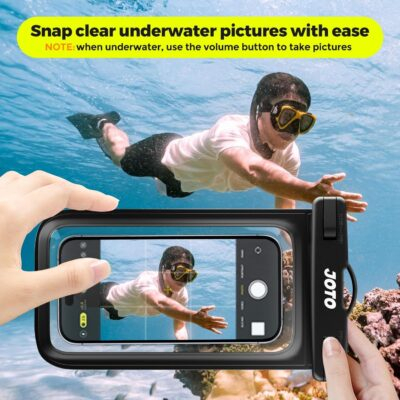 JOTO Universal Waterproof Phone Case for iPhone 16 15 14 13 Plus Pro Max, IPX8 Cellphone Dry Bag 12 11 Pro Max XR X 8 7 6S Plus SE, Galaxy S23 S22 S21 S20+ S20 S10 Plus Note, Pixel up to 7" -Black - 이미지 3